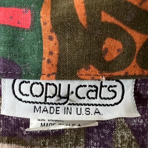 VINTAGE MULTI COLOR 100% COTTON BLAZER WOMENS SIZE LARGE - Picture 3 of 4